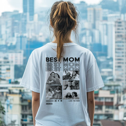 SEO. Personalisiertes Oversized T-Shirt - Mom - Weiss Linkreich