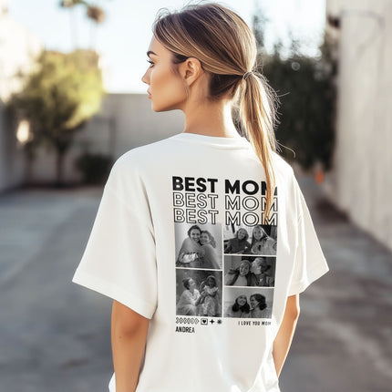 SEO. Personalisiertes Oversized T-Shirt - Mom - Weiss Linkreich