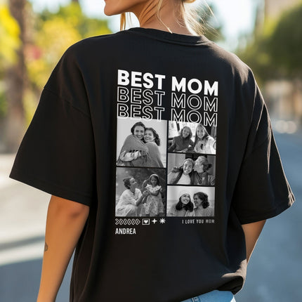 SEO. Personalisiertes Oversized T-Shirt - Mom - Weiss Linkreich