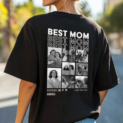 SEO. Personalisiertes Oversized T-Shirt - Mom - Schwarz Linkreich