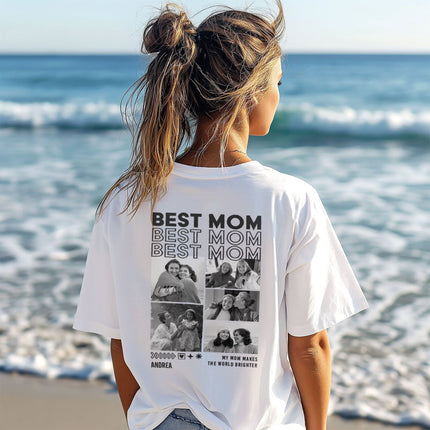 SEO. Personalisiertes Oversized T-Shirt - Mom - Weiss Linkreich