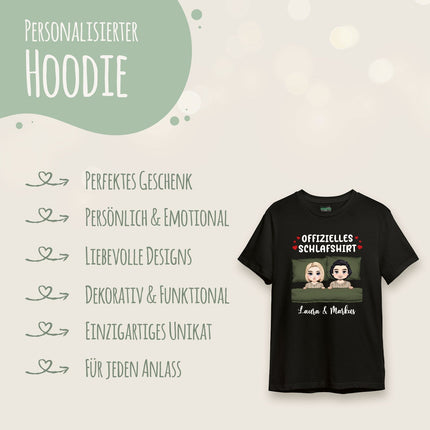 SEO. Personalisiertes Oversized T-Shirt - Offizielles Schlafshirt - Schwarz Linkreich