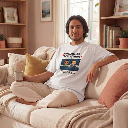 SEO. Personalisiertes Oversized T-Shirt - Offizielles Schlafshirt - Weiss Linkreich