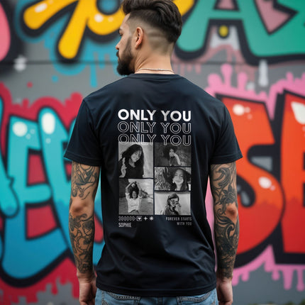 SEO. Personalisiertes Oversized T-Shirt - Only You - Weiss Linkreich
