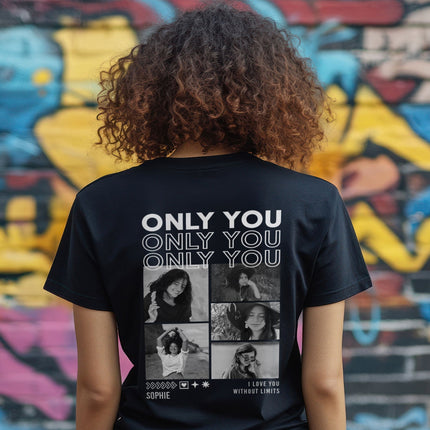 SEO. Personalisiertes Oversized T-Shirt - Only You - Weiss Linkreich