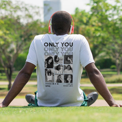 SEO. Personalisiertes Oversized T-Shirt - Only You - Weiss Linkreich