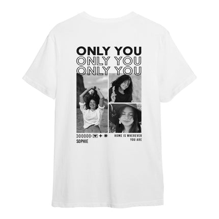 SEO. Personalisiertes Oversized T-Shirt - Only You - Weiss Linkreich