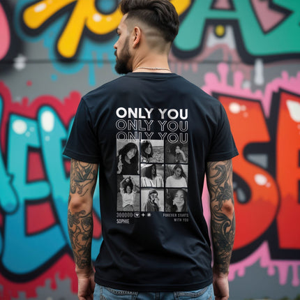 SEO. Personalisiertes Oversized T-Shirt - Only You - Schwarz Linkreich