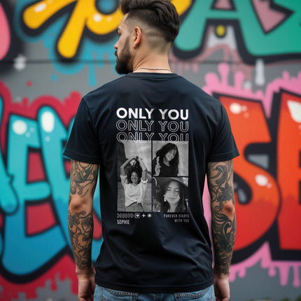 SEO. Personalisiertes Oversized T-Shirt - Only You - Weiss Linkreich
