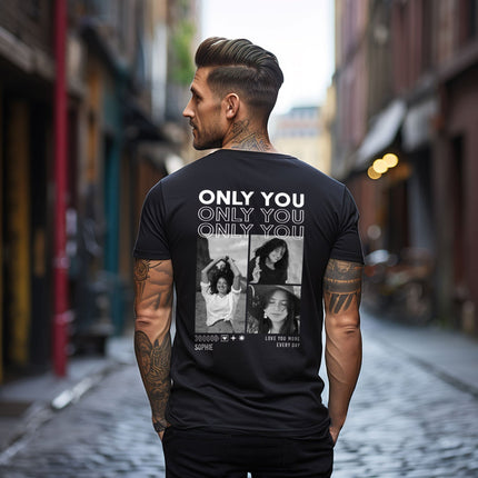 SEO. Personalisiertes Oversized T-Shirt - Only You - Weiss Linkreich