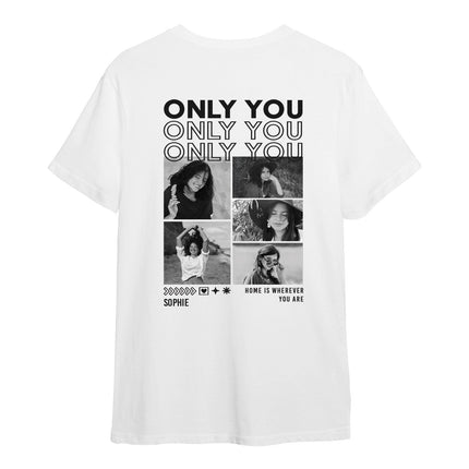 SEO. Personalisiertes Oversized T-Shirt - Only You - Weiss Linkreich