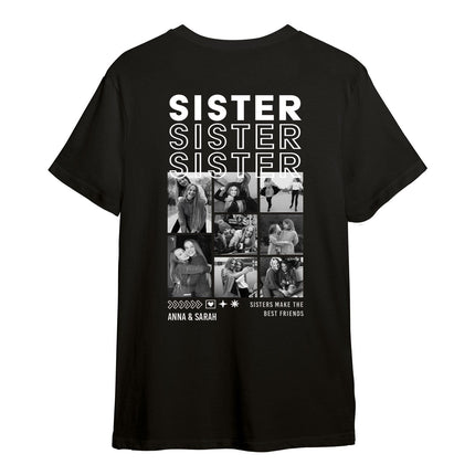 SEO. Personalisiertes Oversized T-Shirt - Sister - Schwarz Linkreich