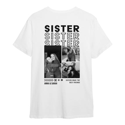 SEO. Personalisiertes Oversized T-Shirt - Sister - Schwarz Linkreich