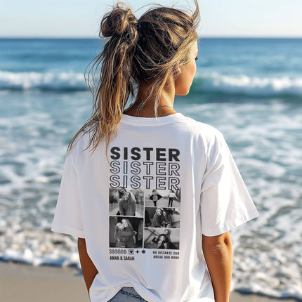 SEO. Personalisiertes Oversized T-Shirt - Sister - Schwarz Linkreich