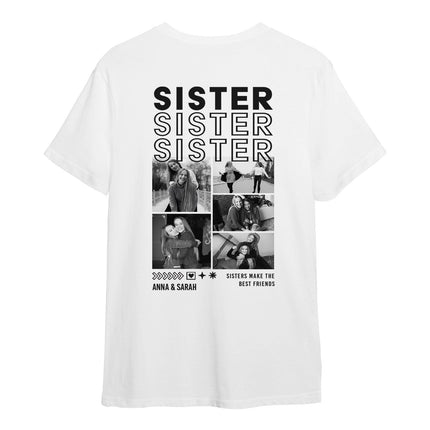 SEO. Personalisiertes Oversized T-Shirt - Sister - Schwarz Linkreich