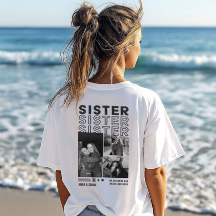 SEO. Personalisiertes Oversized T-Shirt - Sister - Schwarz Linkreich