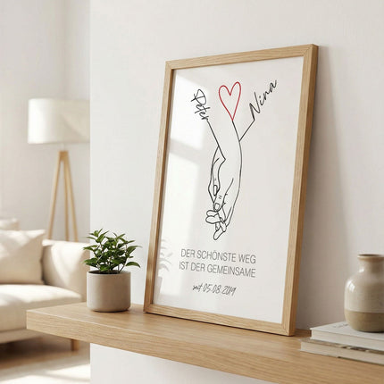 SEO. Personalisiertes Poster - Der schönste Weg - Personalisiertes Geschenk - A4 Linkreich