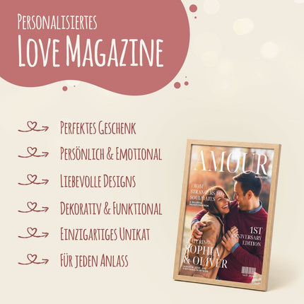 SEO. Personalisiertes Poster - Love Magazine - Personalisiertes Geschenk mit Foto - A4 Linkreich
