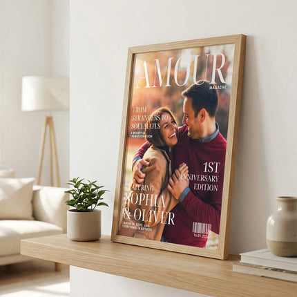 SEO. Personalisiertes Poster - Love Magazine - Personalisiertes Geschenk mit Foto - A4 Linkreich