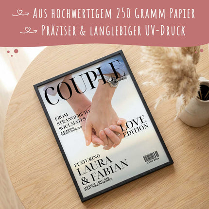 SEO. Personalisiertes Poster - Love Magazine - Personalisiertes Geschenk mit Foto - A4 Linkreich