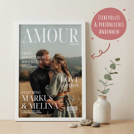 SEO. Personalisiertes Poster - Love Magazine - Personalisiertes Geschenk mit Foto - A4 Linkreich
