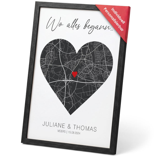 SEO. Personalisiertes Poster - Wo alles begann - Personalisiertes Geschenk - A4 Linkreich