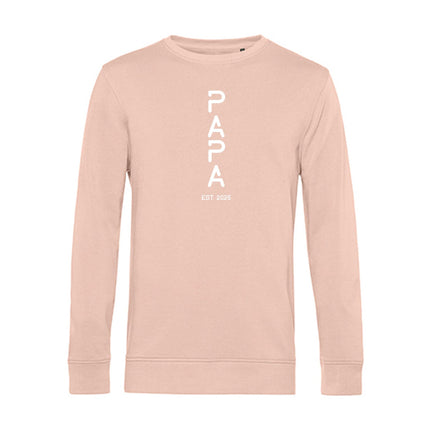 SEO. Personalisiertes Sweatshirt für Herren - PAPA EST. Space - Altrosa Linkreich
