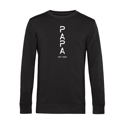 SEO. Personalisiertes Sweatshirt für Herren - PAPA EST. Space - Schwarz Linkreich