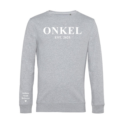 SEO. Personalisiertes Sweatshirt - Schriftzug - Grau (meliert) Linkreich