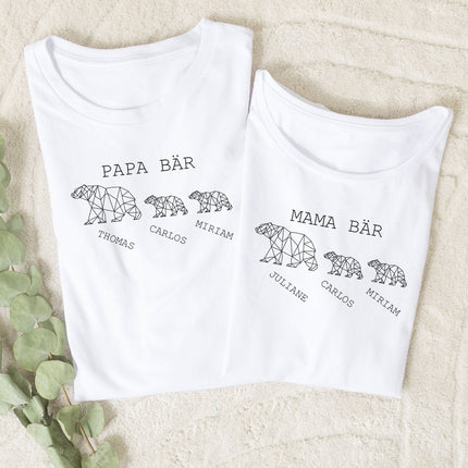 SEO. Personalisiertes T-Shirt für Damen - Mama Bär - Altrosa Linkreich