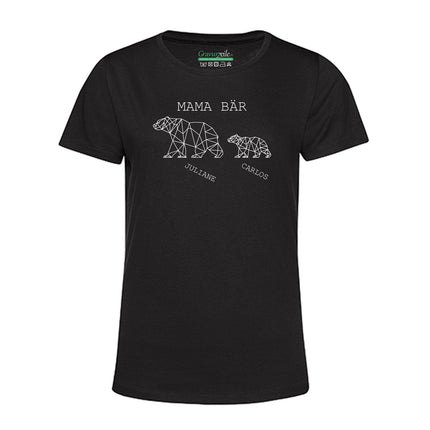 SEO. Personalisiertes T-Shirt für Damen - Mama Bär - Schwarz Linkreich