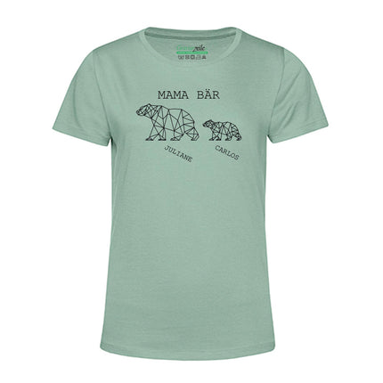 SEO. Personalisiertes T-Shirt für Damen - Mama Bär - Mint Linkreich