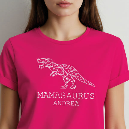 SEO. Personalisiertes T-Shirt für Damen - MAMASAURUS - Altrosa Linkreich