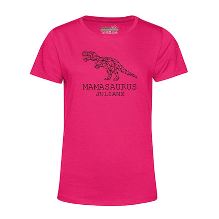 SEO. Personalisiertes T-Shirt für Damen - MAMASAURUS - Pink Linkreich