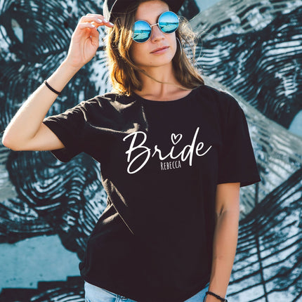 SEO. Personalisiertes T-Shirt für Damen - TEAM Bride - Pink Linkreich