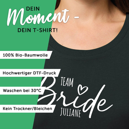 SEO. Personalisiertes T-Shirt für Damen - TEAM Bride - Pink Linkreich