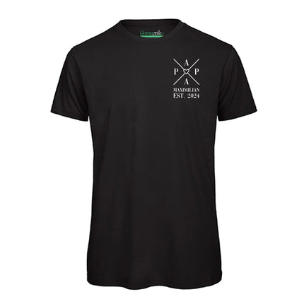 SEO. Personalisiertes T-Shirt Set für die Familie - Kreuz Herz - Herren Linkreich