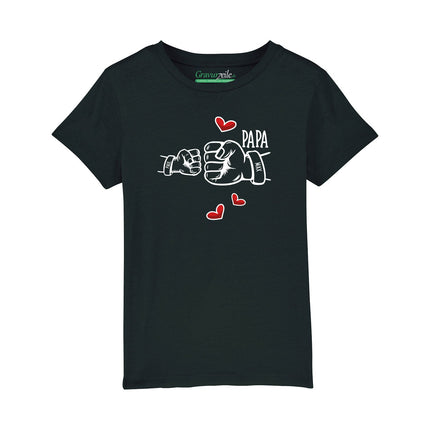 SEO. Personalisiertes T-Shirt Set für Vater & Kind - Papa Fist Bump - Kinder Linkreich