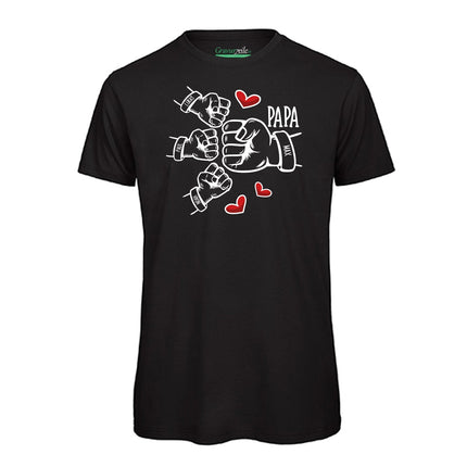 SEO. Personalisiertes T-Shirt Set für Vater & Kind - Papa Fist Bump - Herren Linkreich