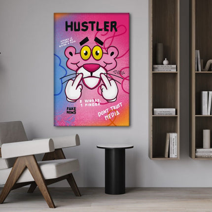 Pink Panther Hustler - Leinwandbild Pop Art (Canvas) kaufen bei Linkreich – Jetzt entdecken!