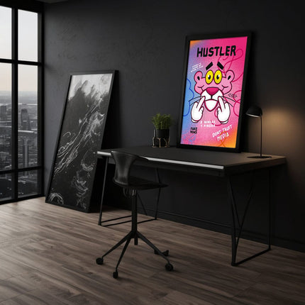 Pink Panther Hustler - Leinwandbild Pop Art (Canvas) kaufen bei Linkreich – Jetzt entdecken!