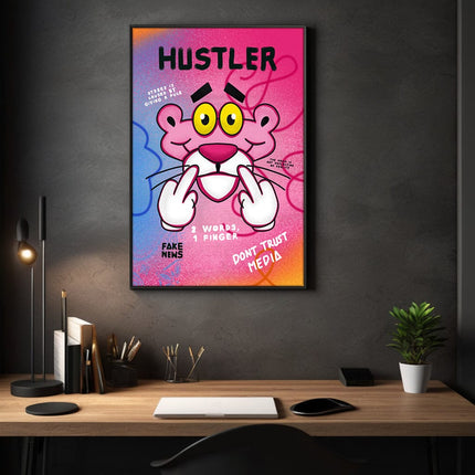 Pink Panther Hustler - Leinwandbild Pop Art (Canvas) kaufen bei Linkreich – Jetzt entdecken!