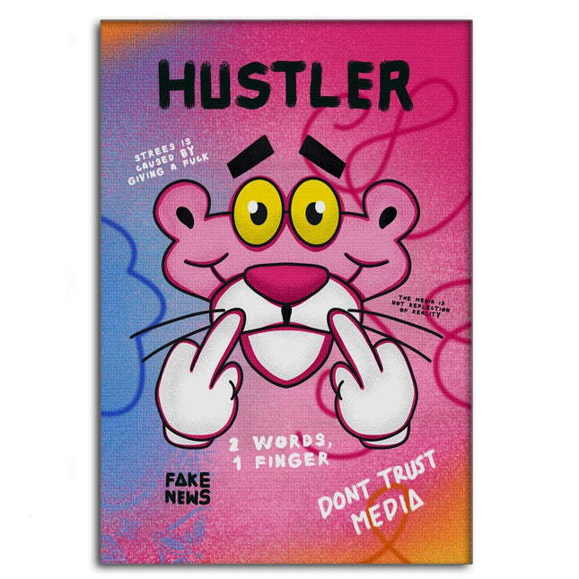Pink Panther Hustler - Leinwandbild Pop Art (Canvas) kaufen bei Linkreich – Jetzt entdecken!