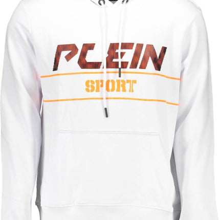 SEO. PLEIN SPORT Sweatshirt Herren – Kapuzenpullover aus Italien für Herbst/Winter - Weiß Linkreich
