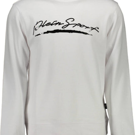 SEO. PLEIN SPORT Sweatshirt Herren mit Zip – Weißes Logo - Sweatshirt für Herbst/Winter - Weiß Linkreich