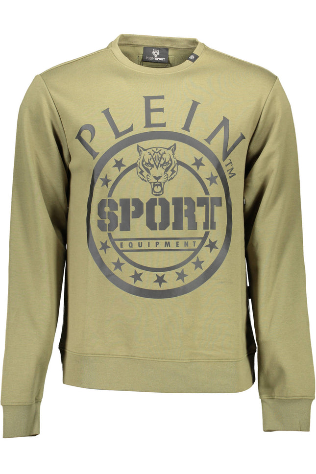 PLEIN SPORT Sweatshirt Herren Grün – Langarm mit Logo-Print für Herbst/Winter