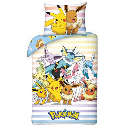 SEO. Pokemon Bettwäsche Evoli Nachtara - weiche Baumwolle - 140 x 200 cm - Linkreich