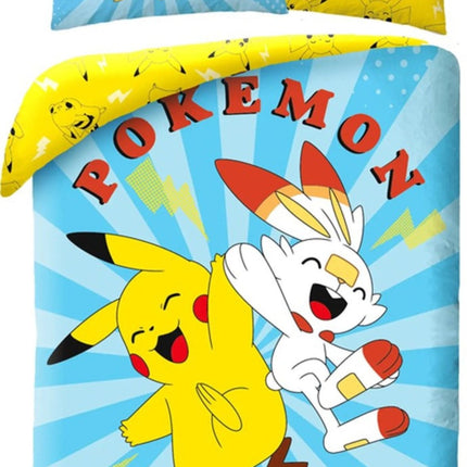 SEO. Pokemon Bettwäsche Pikachu Hopplo - weiche Baumwolle - 140 x 200 cm - Linkreich