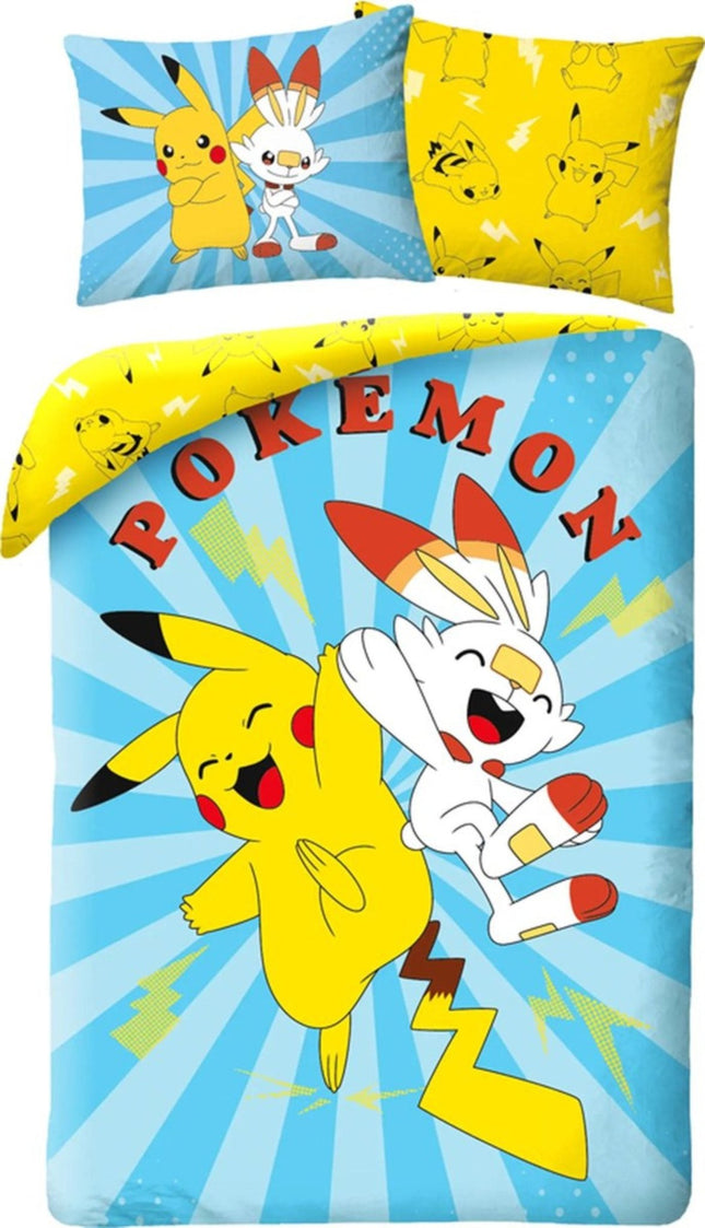 SEO. Pokemon Bettwäsche Pikachu Hopplo - weiche Baumwolle - 140 x 200 cm - Linkreich
