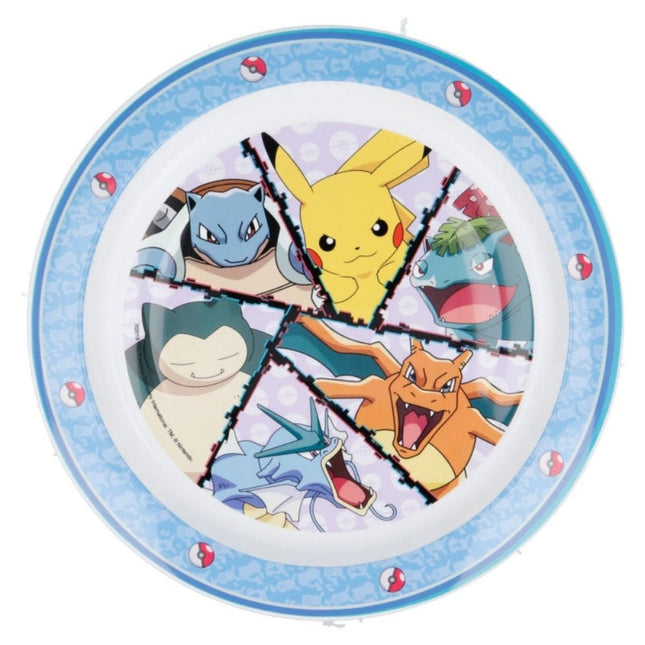SEO. Pokemon Plastik - Teller Kunststoffset für Kinder - Mikrowelle geeignet - Linkreich